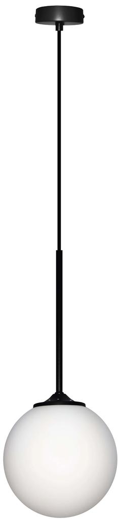 CLX Moderné závesné osvetlenie CASTEL GANDOLFO, 1xE27, 40W, 18cm, okrúhle, čierne