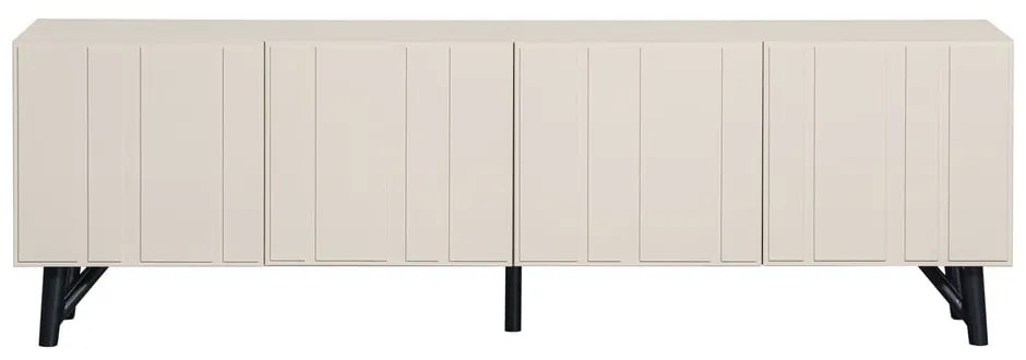 Krémový TV stolík z borovicového dreva 181x56 cm Miller - WOOOD