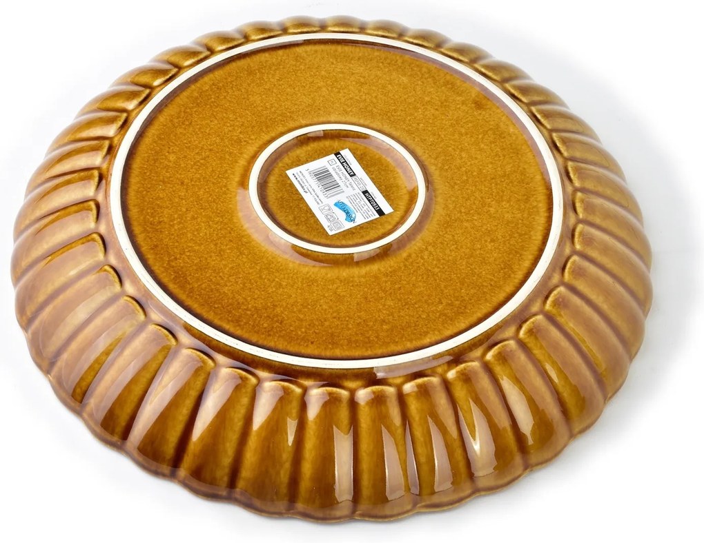 Keramický tanier Evie Honey, (fi) 27 cm, medový, sada 6ks