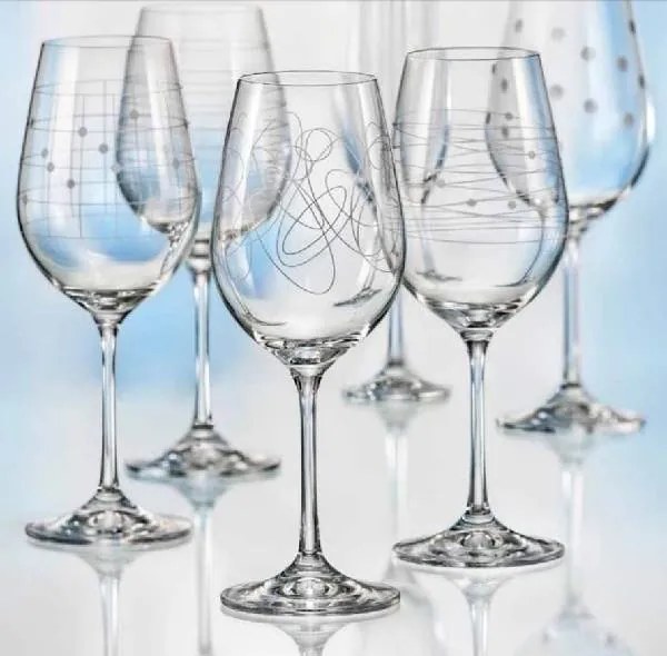 Crystalex Poháre na víno VIOLA ELEMENTS 450 ml, 6 ks