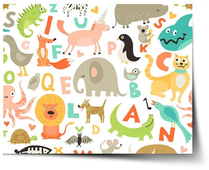 Sablio Plagát Zoo abeceda - 60x40 cm