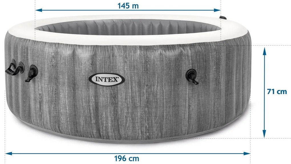 Hydromasážna jacuzzi 4 osoby, nafukovacia,196x71 cm, WIFI prémiové príslušenstvo INTEX