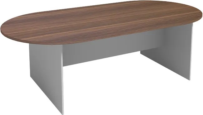 Rokovací stôl 2400 x 1200 mm, oválny, orech