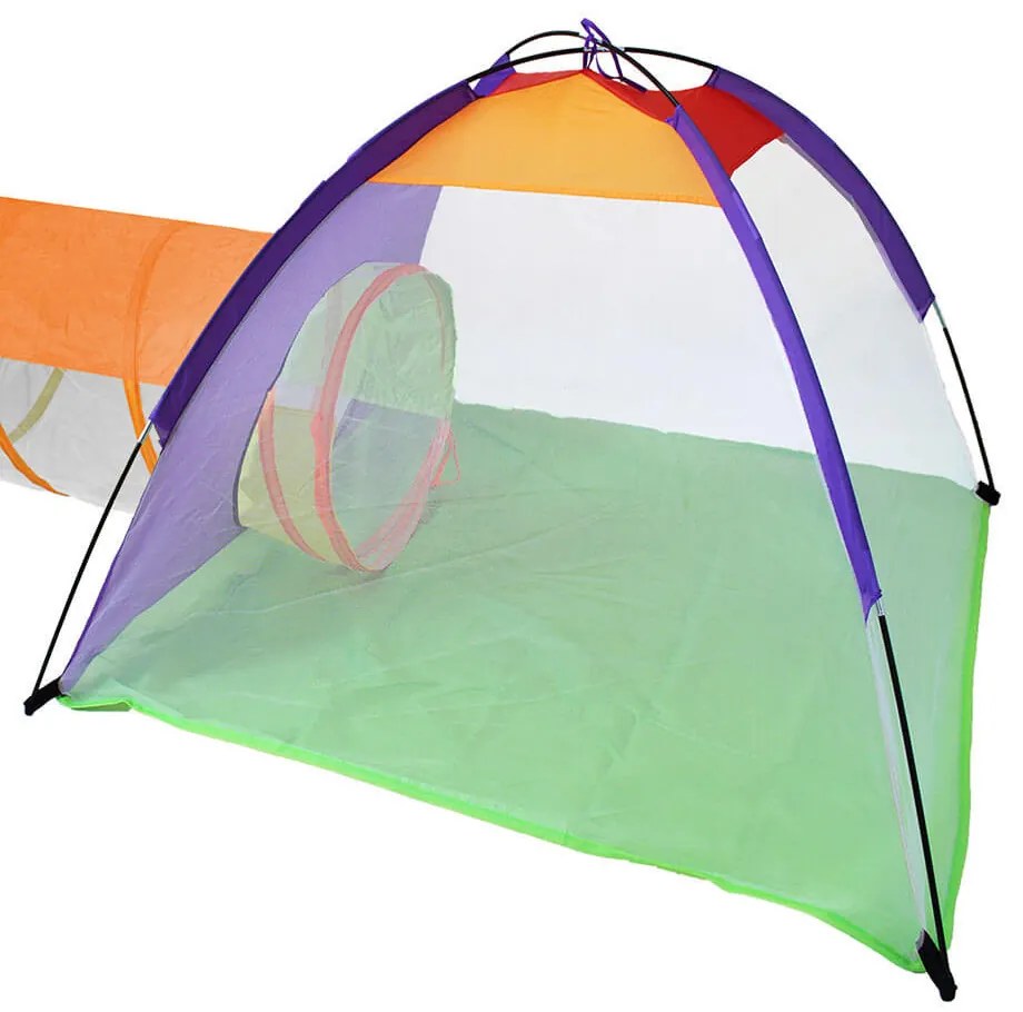 Detský stan a hrací domček s tunelom vrátane 200 loptičiek