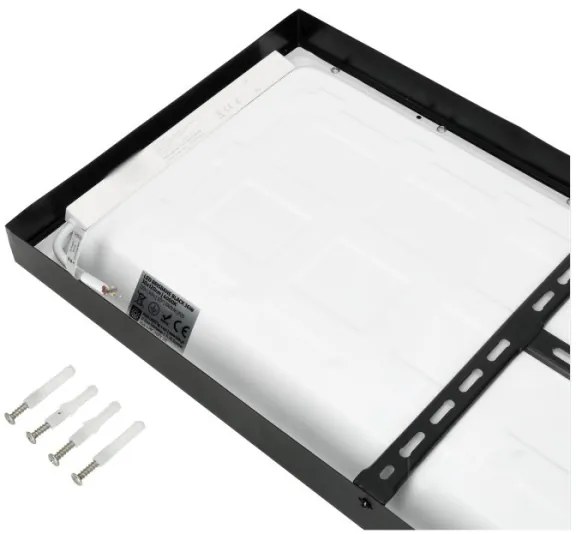 LED Prisadený panel BRISBANE LED/36W/230V 4000K 29,5x119 cm čierna