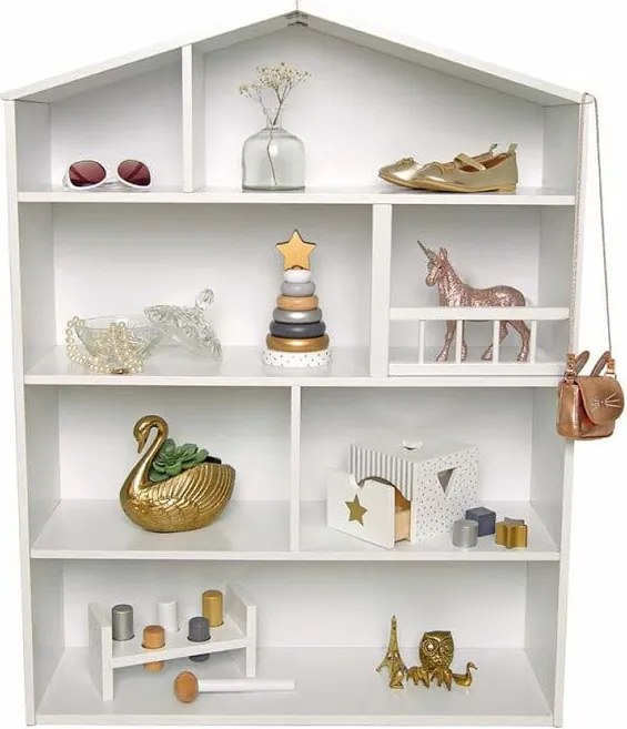 Polička domček pre bábiky biela