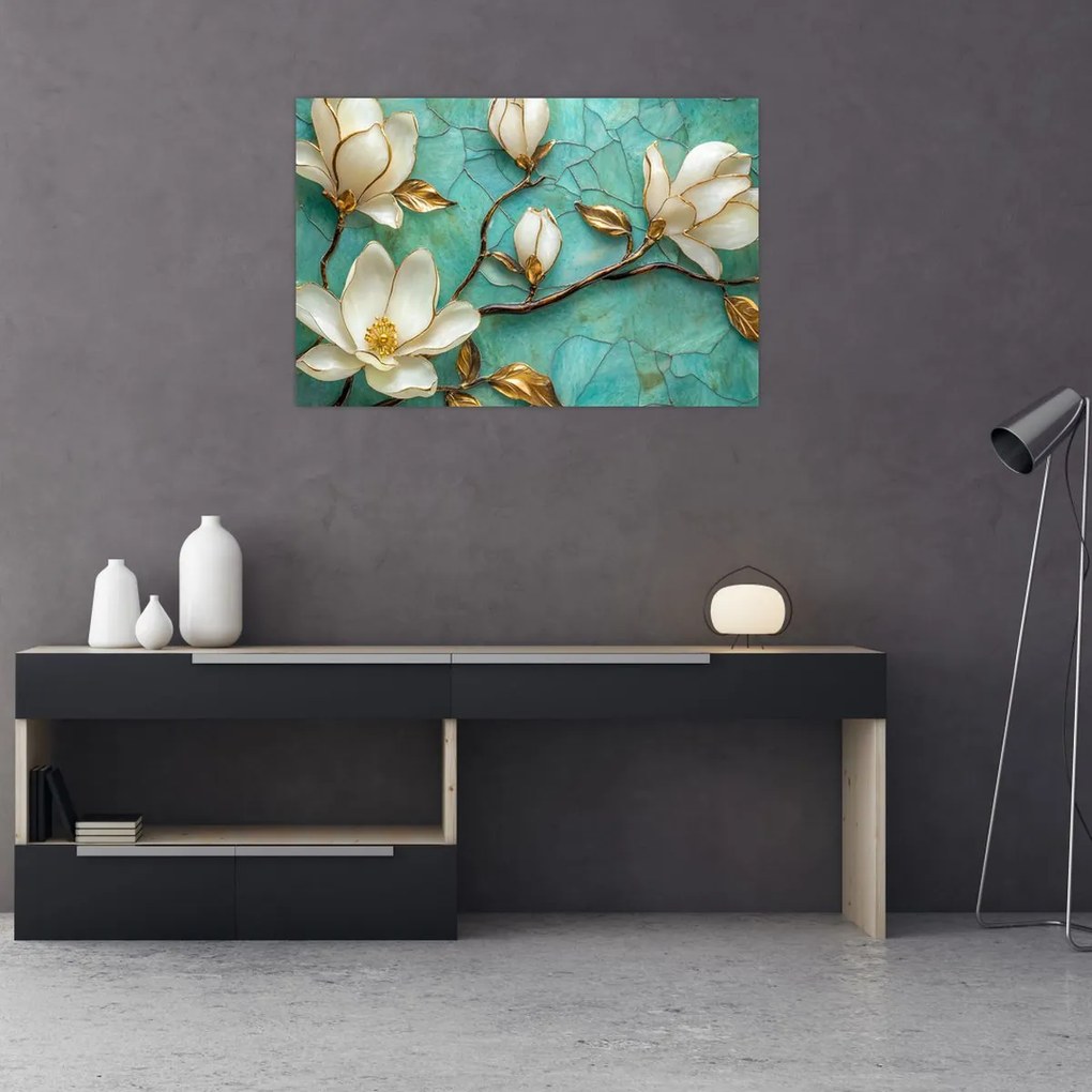 Obraz - 3D magnólia (90x60 cm)