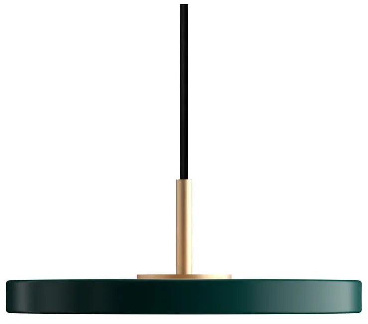 Tmavozelené LED závesné svietidlo s kovovým tienidlom ø 15 cm Asteria Micro – UMAGE