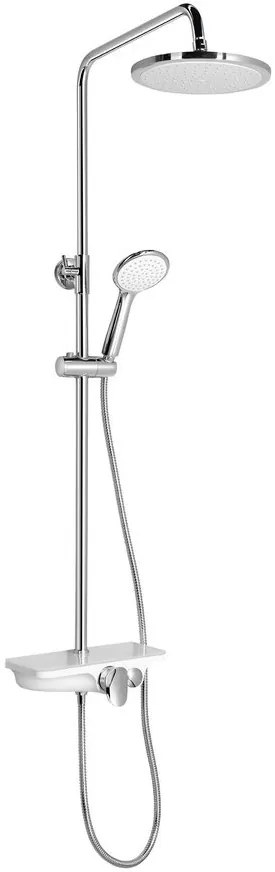 Aqualine Aqualine, MARCO sprchový stĺp s pákovou batériou, biela, SL100