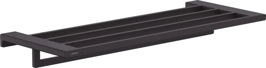 Hansgrohe AddStoris, polička na uteráky s držiakom uteráka, matná čierna, HAN-41751670
