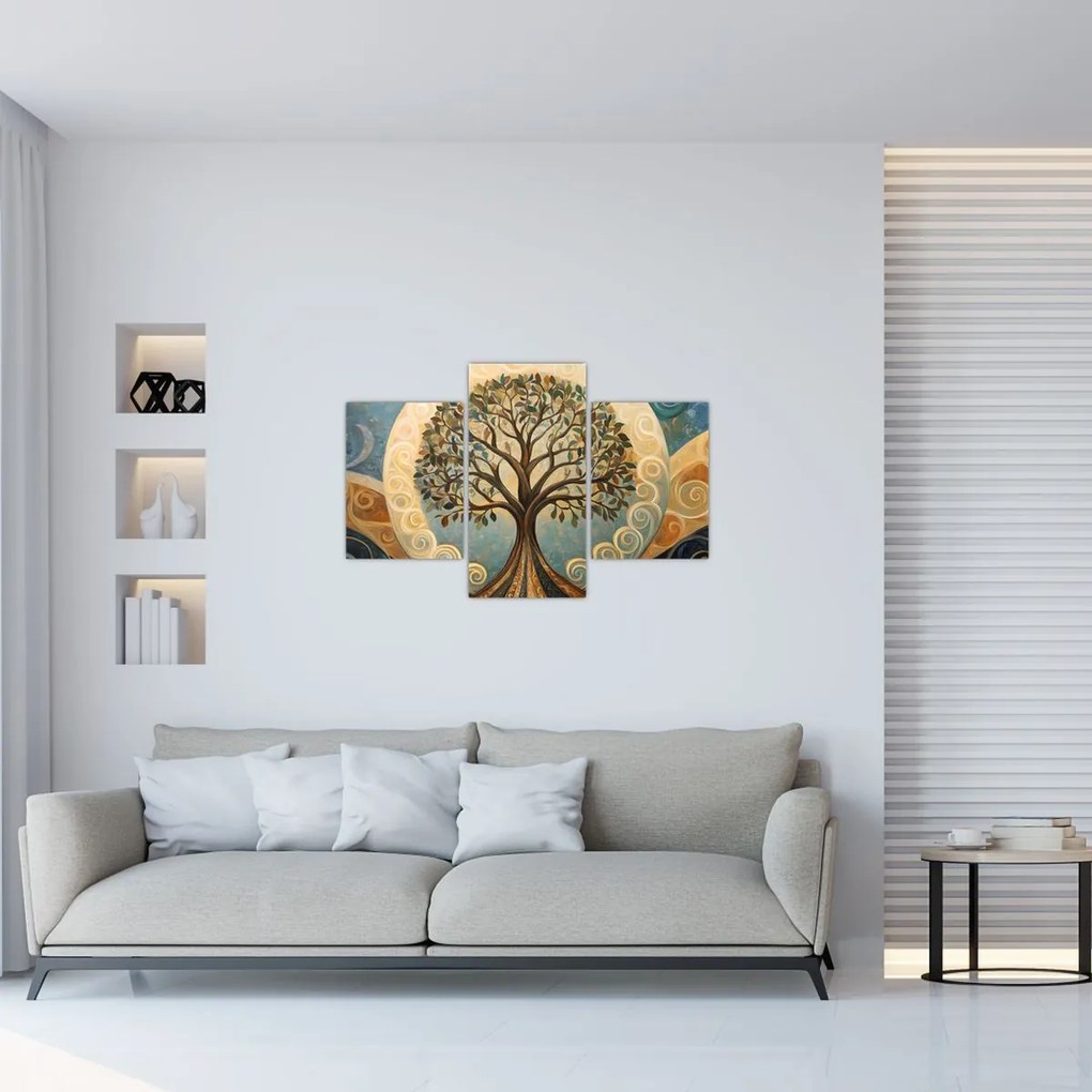 Obraz – Strom života a špirály (90x60 cm)