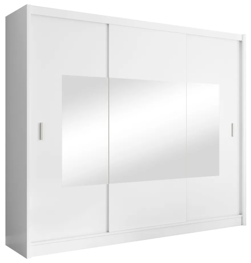 Skriňa s posuvnými dverami, biela, 250x215, MADRYT