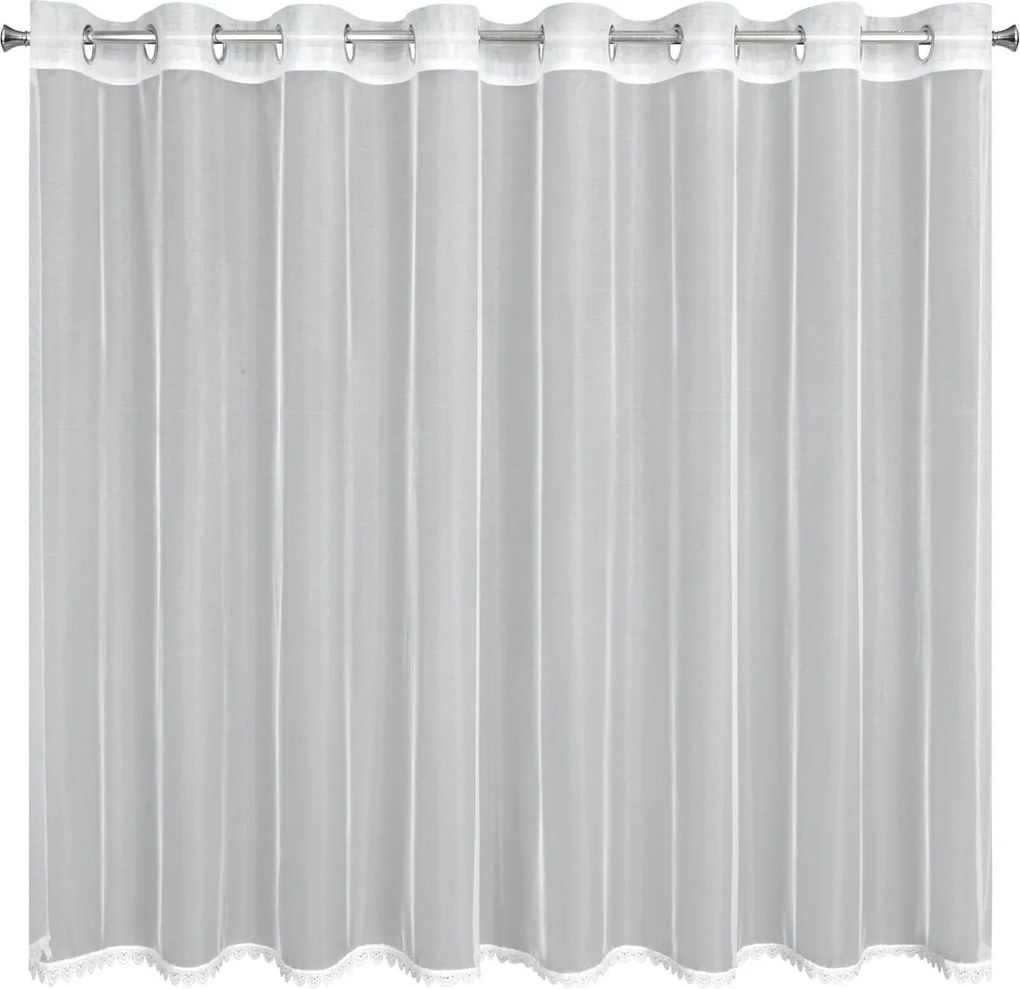 ZÁCLONA NA KRÚŽKOCH MAYA 300X145 CM BIELA