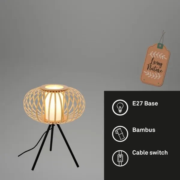 Briloner 7759011 - Stolná lampa 1xE27/10W/230V bambus