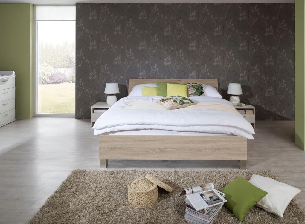 Posteľ Ela 180x200 cm, dub sonoma