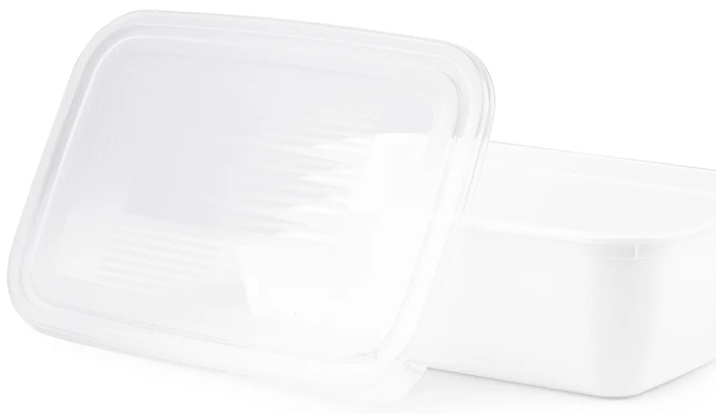 Plastové krabičky do mrazáku, Rotho FREEZE, bílá, sada 4 x 0,5l (16x11x6)