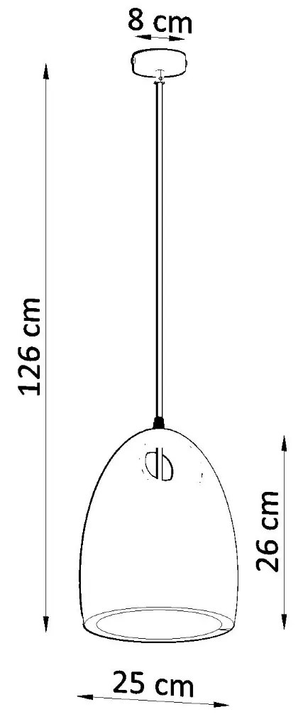 Keramická závesná lampa BUKANO