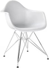 Designová židle DAR, bílá (Chrom) S41284 CULTY +