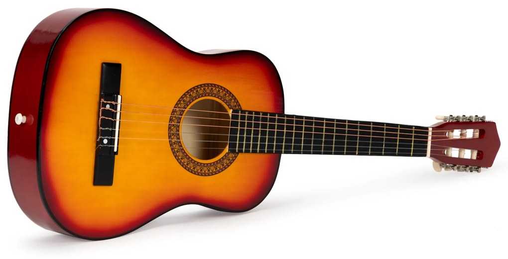 Detská klasická drevená gitara, 6 strunová, ECOTOYS