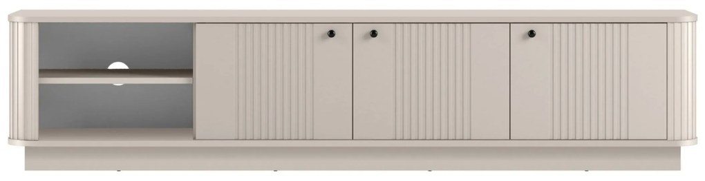 TV skrinka Vesper 3D 187 cm - kašmír / čierne úchytky