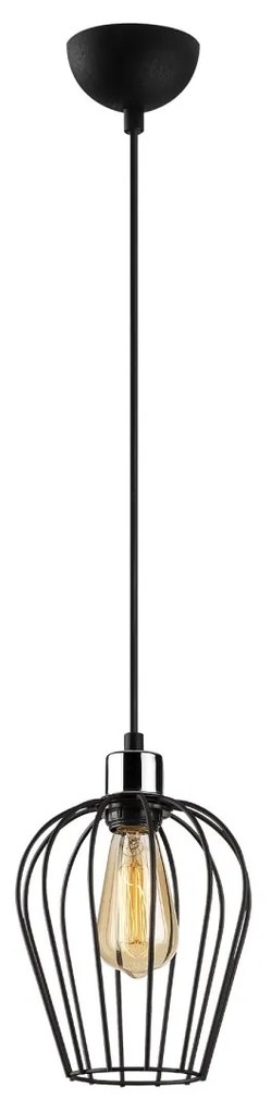 Závesné svietidlo Tel V čierne