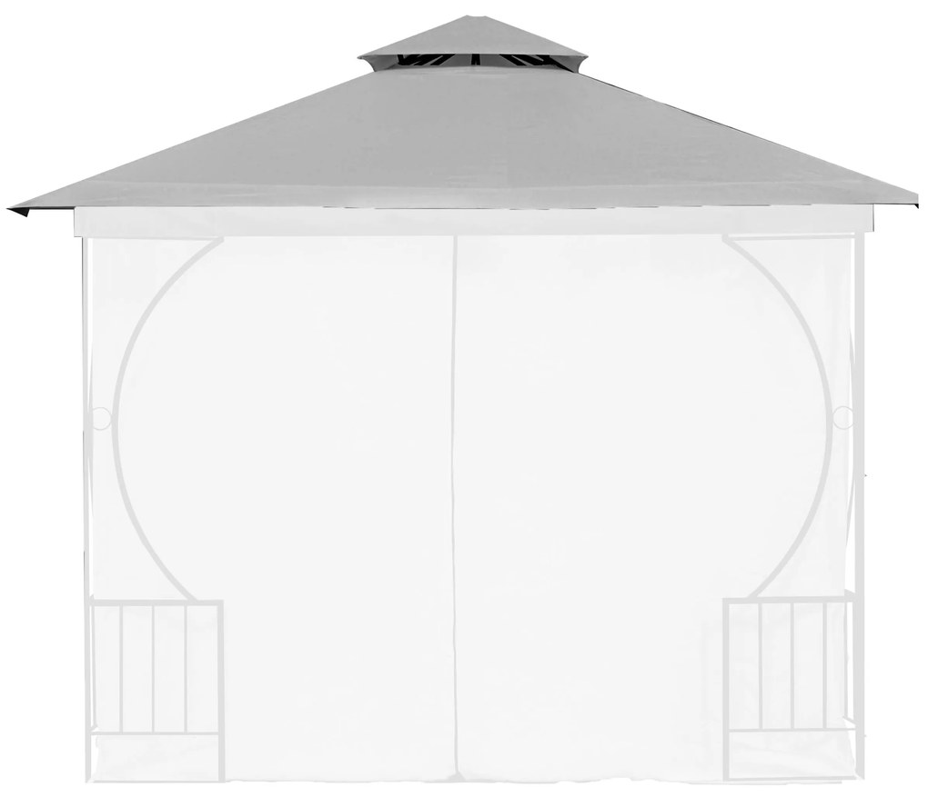 Strecha na záhradný pavilón 3x3 m, sivá, MultiGarden