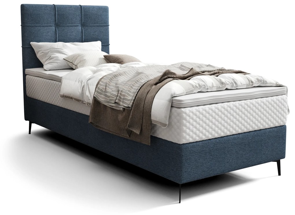 Jednolôžková posteľ 80 cm Infernus Bonell (modrá) (s roštom, s úl. priestorom). Vlastná spoľahlivá doprava až k Vám domov. 1082264