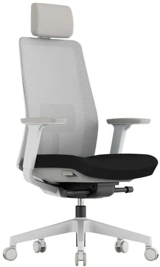 KREDE Kancelárska stolička K10 WHITE čierna