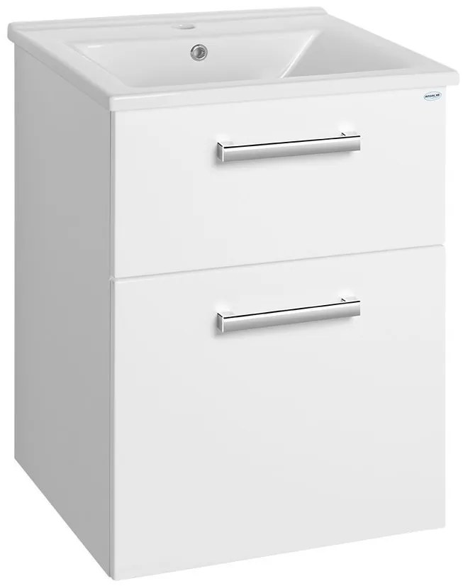 Aqualine Aqualine, VEGA umývadlová skrinka 50cm, 2xzásuvka, biela, VG053
