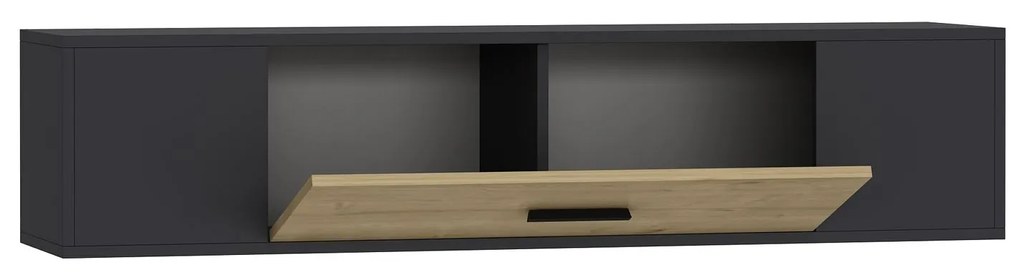 TV stolík/skrinka Kondor (antracit + dub zafírový). Akcia -16%. Vlastná spoľahlivá doprava až k Vám domov. 1127726