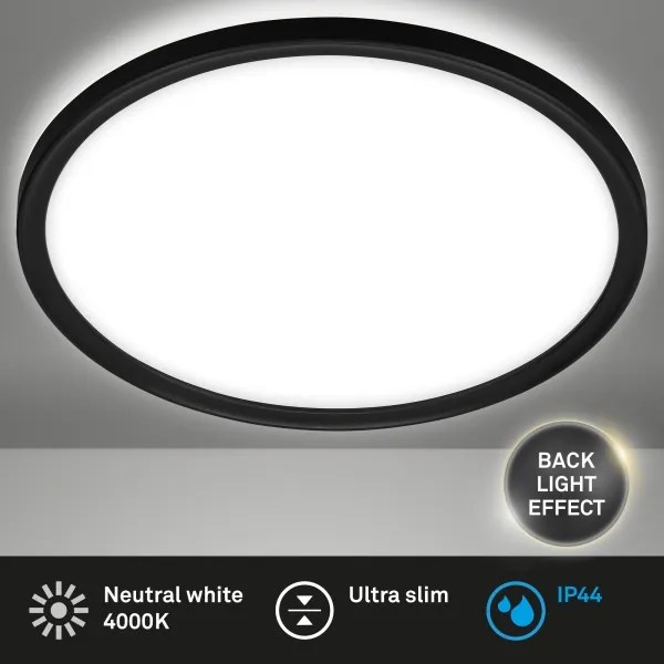 Briloner 3642-415 - LED Kúpeľňové stropné svietidlo SLIM LED/19W/230V IP44 čierna
