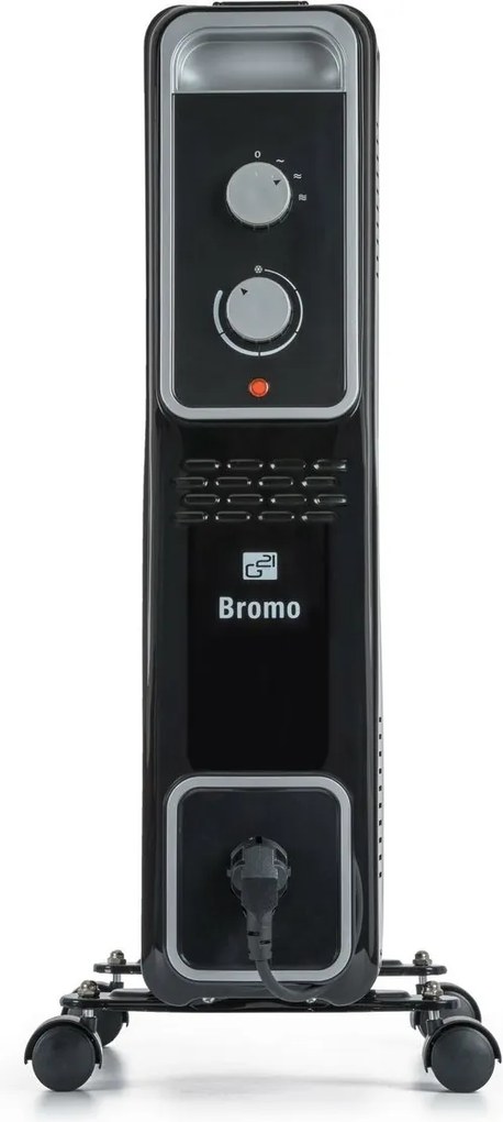 G21 Olejový radiátor Bromo, 9 rebier, 2000 W, čierna, M