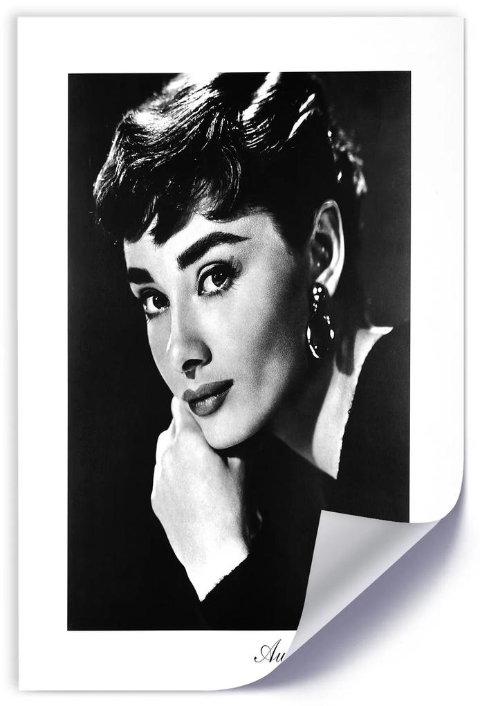 Gario Plagát Portrét Audrey Hepburn Farba rámu: Bez rámu, Rozmery: 20 x 30 cm