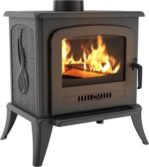 Krbové kachle Koza K7, 5 kW, 130 Ø, čierne, liatina
