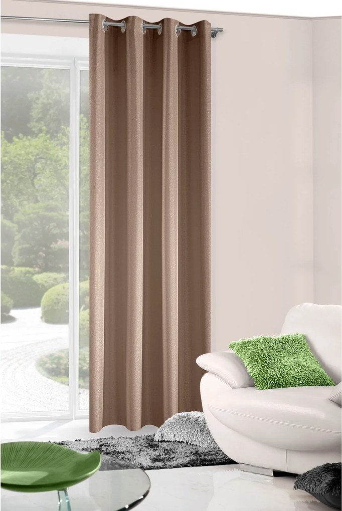 ZATEMŇOVACÍ ZÁVES NA KRÚŽKOCH ALENA 140X250 CM SIVÁ