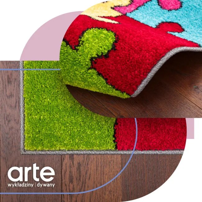 Koberec Agnella Funky Top Super Puzzle žltý