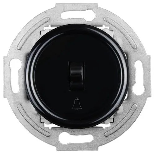 Elhard Zvončekové tlačidlo Retro Klasik, čierne KL1202B