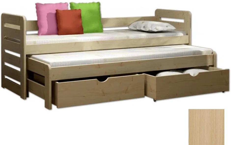 FA Detská posteľ s prístelkou Veronika 11 180x80 Farba: Prírodná, Variant bariéra: Bez bariéry