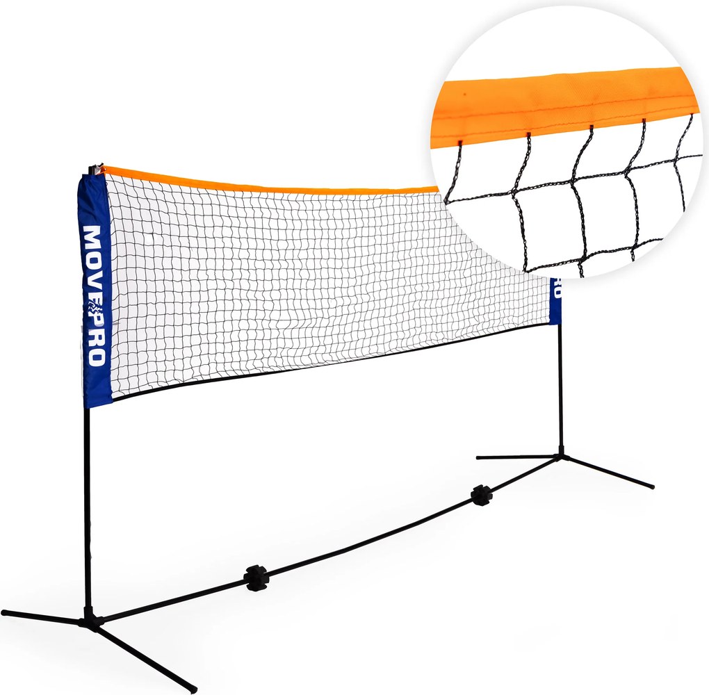 MOVEPRO Univerzálna sieť 3v1 305×140 cm – nastaviteľná, prenosná badminton/volejbal/tenis