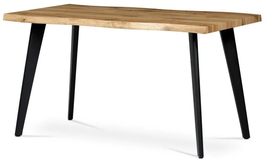 Jedálenský stôl HT-840 OAK, 140x80x75 cm, MDF doska, 3D dekor divoký dub