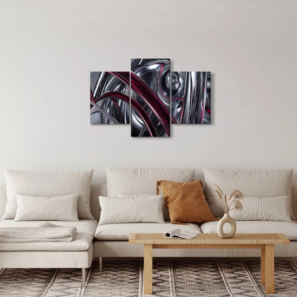 Obraz sivej abstrakcie (90x60 cm)