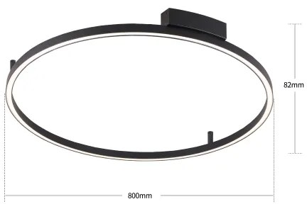 BRILAGI - LED stmievateľné svietidlo PORTOFINO LED/60W/230V pr. 80 cm čierna + DO