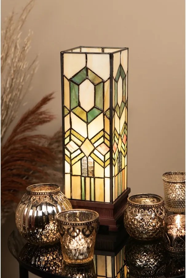 Stolná lampa Tiffany Gonos - 12,5 * 35 cm 1x E14 / max 40W