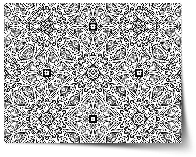 Sablio Plagát Biele mehendi - 60x40 cm