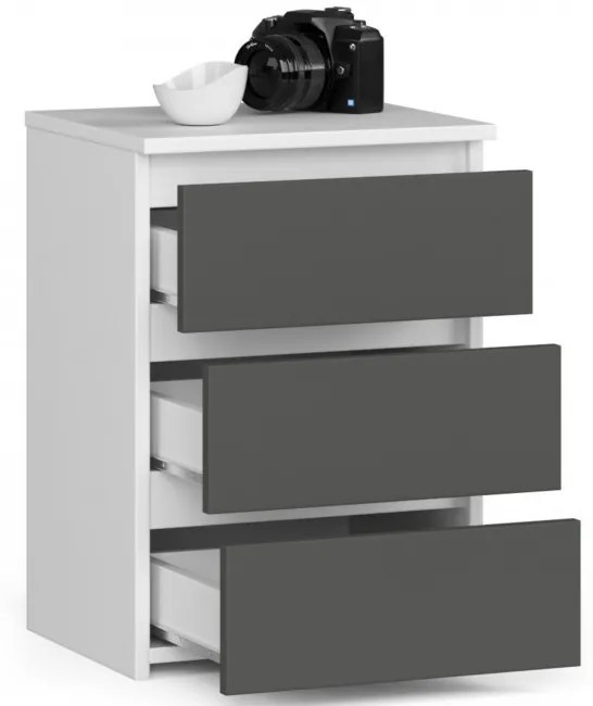 Nočný stolík CL3/40 biely / sivý