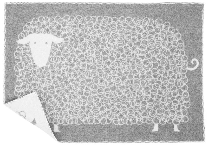 Vlnená deka Kili 90x130, sivá