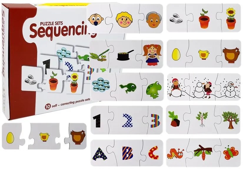 LEAN TOYS Edukačné puzzle učenie