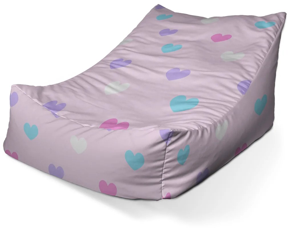 Sablio Sedací vak Lounge Srdce vedľa srdca - 80 x 95 x 50 cm