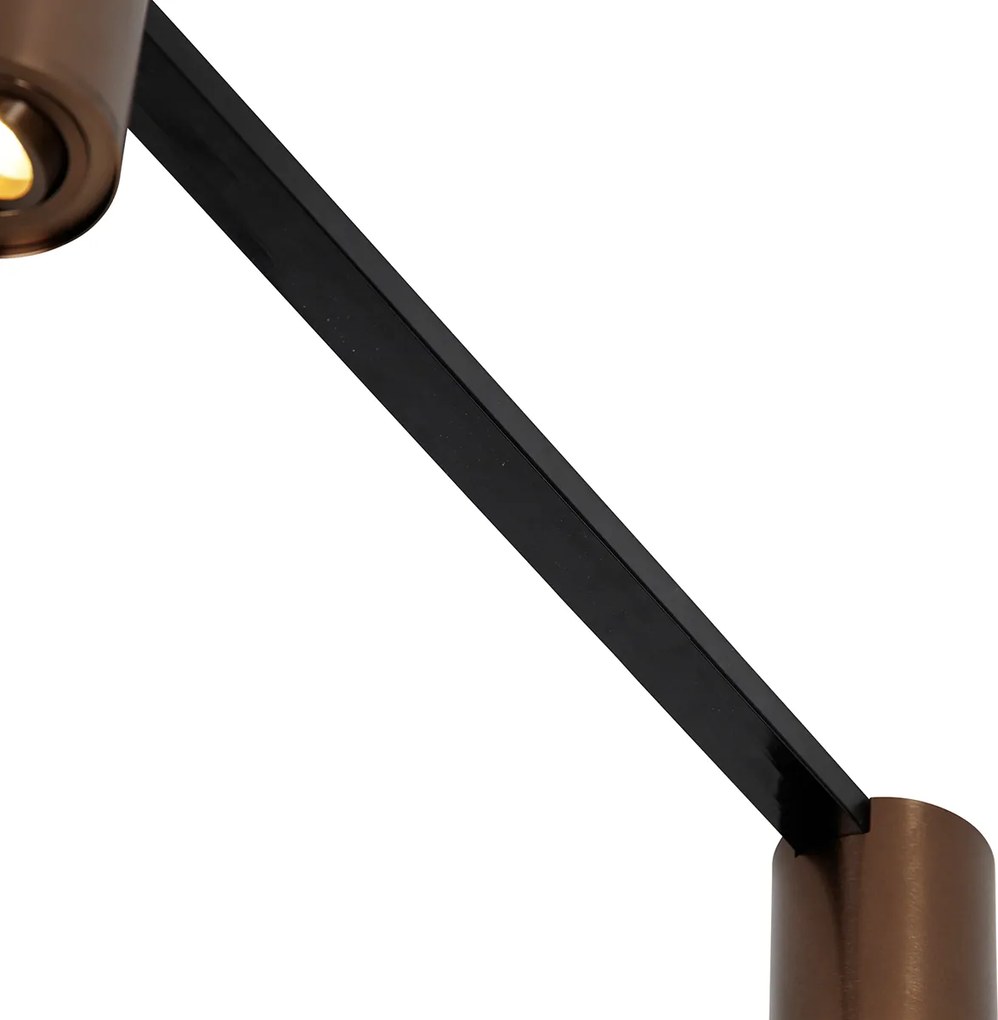 1-fázový koľajnicový systém s 5 reflektormi tmavo bronzový a čierny - Rondoo Up