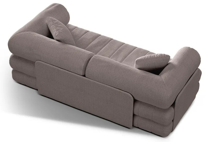 Sivobéžová rozkladacia pohovka z textílie buklé 206 cm Kemi – Cosmopolitan Design